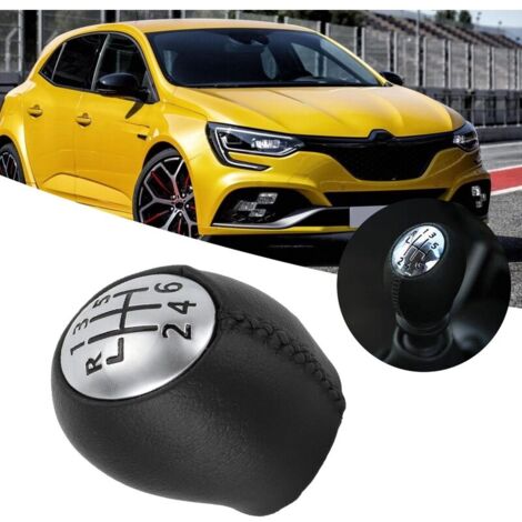 Pomello Cambio 6 Marce + Cuffia In Pelle Cromata Per Ford Kuga (2008-2012) E C-MAX (2008-2010) - 2