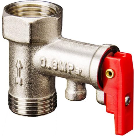 Valvola Di Sicurezza Per Scaldabagno 0.9Mpa - Ottone Nichelato G1/2 Pollici - Foto 6