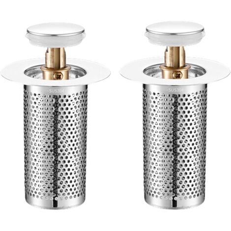 Filtro E Tappo Per Lavello Da Cucina 3 In 1 In Acciaio Inox 304 - Pop-Up Anti Odori E Anti Intasamento, Per Scarico Standard USA 8,8 Cm