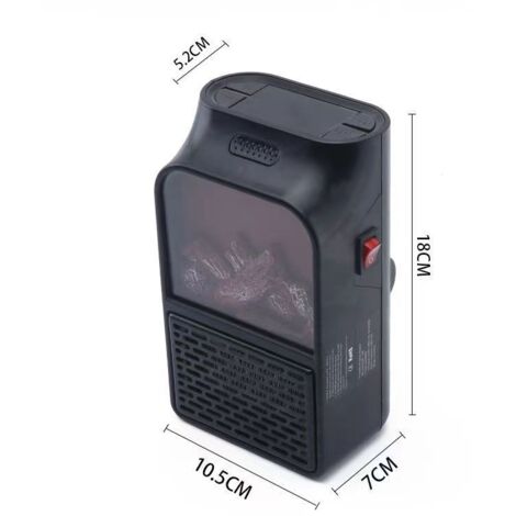 Mini Termoventilatore Portatile Da Tavolo In Ceramica Da 450-800 W - 3 Impostazioni Di Calore A Portatile Per Bagno Ufficio Soggiorno L 27001047 73109898 1