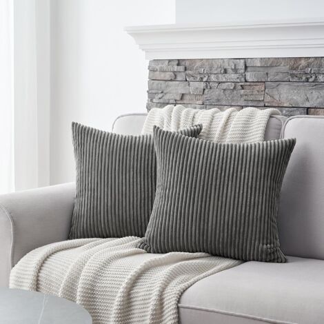 Pagnanno Set Di 2 Federe In Velluto A Coste 45x45 Cm – Morbide, Con Cerniera Invisibile, Per Cuscini Da Divano E Letto