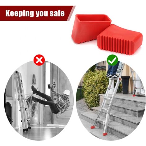 Piedini In Gomma Antiscivolo Per Scale - Set Di 4, 60x22 Mm, Per Maggiore Stabilità E Protezione Del Pavimento