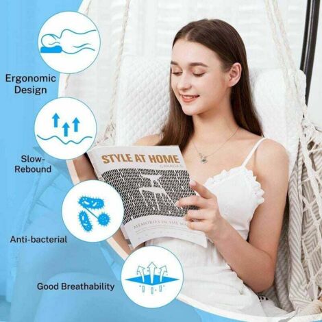 Cuscino Cervicale Ortopedico In Memory Foam AURORAEcoLife - Antidolore Per Collo E Spalle - Ergonomico Per Dormire Su Schiena E Fianco