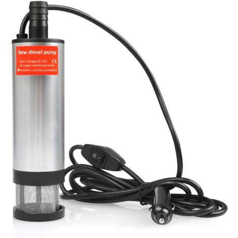 Pompa Sommergibile 12V Per Diesel E Acqua – Portata 12L/min, In Acciaio Inox, Cavo 3 M, Per Barche, Caravan E Serbatoi (non Per Benzina)