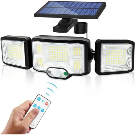 YMYNY Lampada Da Parete Solare Per Esterni Lampada A LED 3 Teste 192 LED Sensore Di Movimento Luce Di Sicurezza Illuminazione Ip65 Lampada Ad Energia Solare Impermeabile Classe Energetica A 86047770
