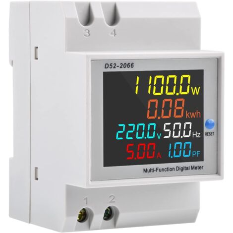 Contatore Energia Elettrica Monofase - Misuratore Digitale 100A DIN, Voltmetro Amperometro Con CT - Foto 5
