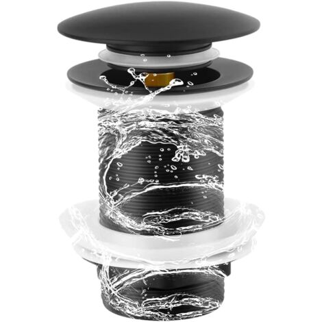 Piletta Per Lavabo Click Clack Senza Troppopieno - G1-1/4“, Nero, Valvola Di Scarico Per Bagno - Foto 13