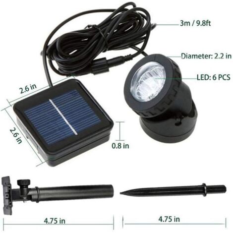 Faretto solare a LED con 7 colori disponibili, senza fili e impermeabile, adatto per l'illuminazione esterna del giardino. | Leroy Merlin