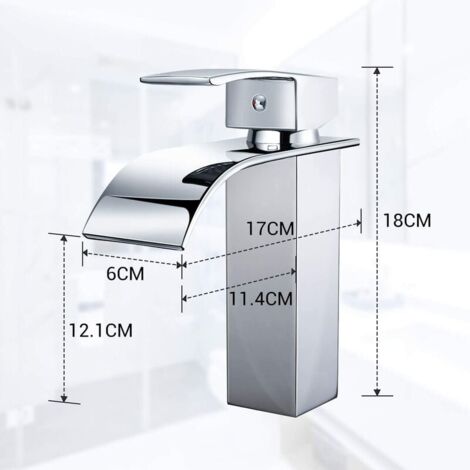 Rubinetto Lavabo A Cascata Con LED Che Cambiano Colore, Miscelatore Monoforo In Ottone, Oro/Bianco, Per Bagno Moderno