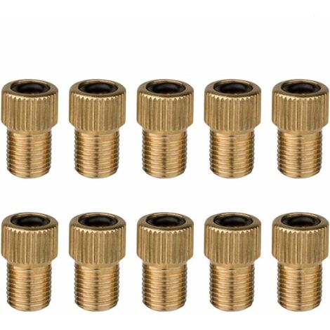 Set 17 Pezzi Adattatori Per Valvole Presta In Ottone – Convertitore Per Pompa Schrader, Aghi Per Gonfiare Palloni E Accessori Per Bici