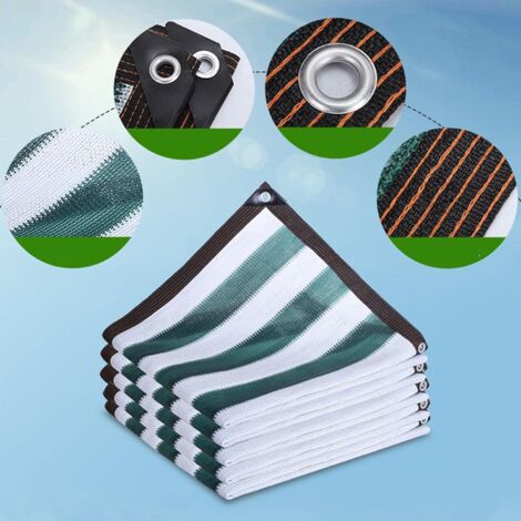 Tenda da sole rettangolare con occhielli, traspirante, rete di