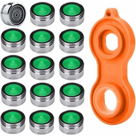 Aeratore Per Rubinetto A Risparmio Idrico Girevole A 360° FM22/M24, 3 - Foto 5