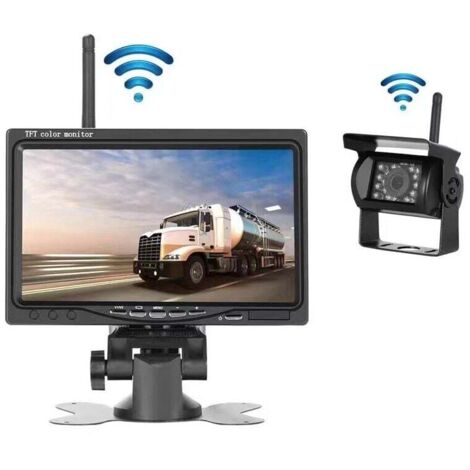 PARKVISION Kit Telecamera Posteriore Per Auto Con Monitor LCD Da 7'' - Visione Notturna, Cablata, Plug-and-Play 12V-24V - Per Camper, Camion, SUV, Furgoni
