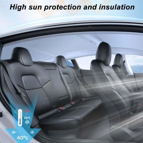 Ywooon Parasole Tetto per Tesla Model 3 2018-2025, Protezione UV, Nero