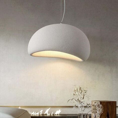 HEYUN Lampada A Sospensione Moderna Creativa Stile Giapponese Wabi-Sabi E27 Lampadario Bianco Tavolo Da Pranzo Illuminazione Interna Decorazione Domestica Regolabile Per Sala Da Pranzo Cucina(80cm