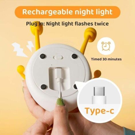 LED Notturna,Luce Notturna Bambini,USB Ricaricabile Lampada da Comodino,Lampada da Comodino Intelligente,Dimmerabile Luci Notturne per Bambini,Touch Dimmerabile Lampada da Tavolo LED per Camera