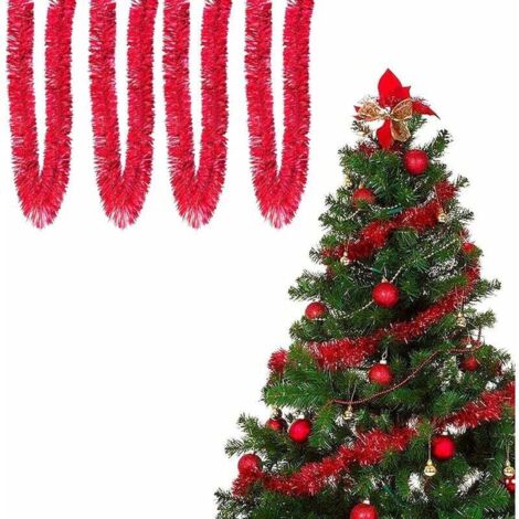10 Fiori Di Natale Decorativi In Stoffa E Plastica - Ghirlande Natalizie Oro/Arancione Per Albero, 12,5 Cm