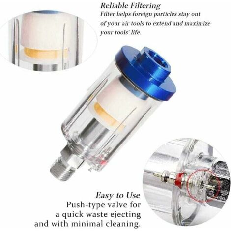 Filtro Alta Pressione 30mpa Separatore Olio-Acqua Per Compressore - Filtro 4500Psi, Alluminio Separatore Acqua Olio - Foto 6