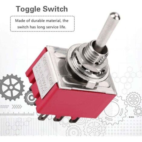 Interruttore A Levetta SCI R13-416C 12mm Impermeabile 20A DC ON-ON 3 Pin Per Auto E Elettronica