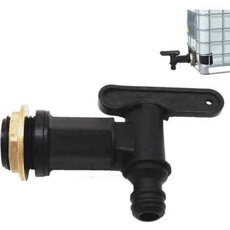 Wessper Valvola a Farfalla per Cassetta 1000 litri IBC, Acqua di Rubinetto, Adattatore Universale per Serbatoio Dell'acqua, Serbatoio dell'acqua piovana, Container IBC – S60x6
