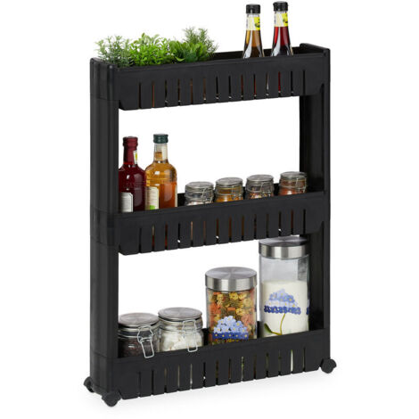 vidaXL Carrello Portaoggetti a 3 Ripiani Bianco 42x41,5x77 cm Acciaio