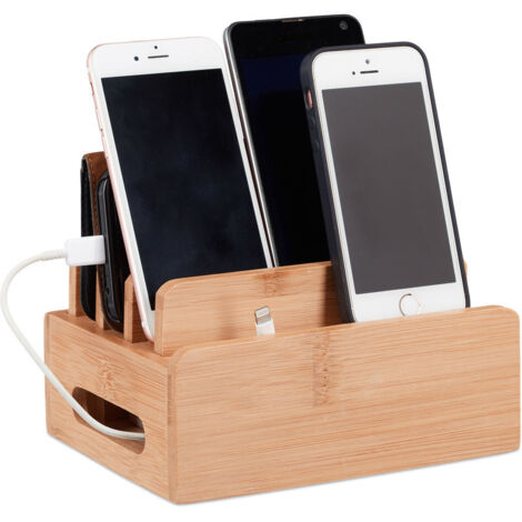 Supporto per tablet in legno Stazione dock di ricarica per Ipad Pro Mini iPhone X 8 Plus 6 6S Plus SE Supporto per telefono cellulare Apple Watch Xiaomi  7