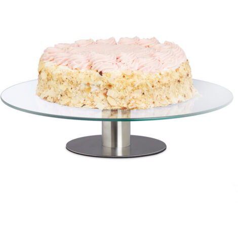 Piatto Girevole Per Torte 27 Cm Nero Con Cuscinetti A Sfera - Rotondo Per Decorazione E Pasticceria