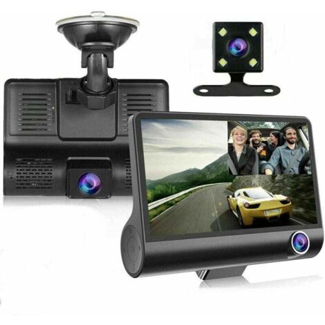 Qiilu DVR Moto Con Doppia Telecamera 1080P Anteriore E Posteriore - Schermo 4 Pollici, WiFi, Impermeabile IP65, Modalità Parcheggio