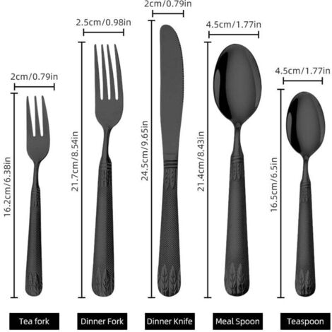 Set Posate 20 Pezzi ENLOY In Acciaio Inox 18/0 - Servizio Da Tavola Per 4 Persone: Coltelli, Forchette, Cucchiai, Lucidati A Specchio, Lavastoviglie - 5