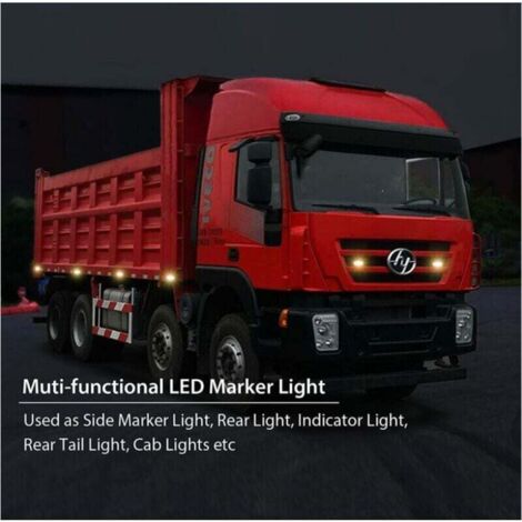 Kit 2 Luci LED Posizione E Frecce Per Escavatori E Macchine Agricole - Omologazione E20
