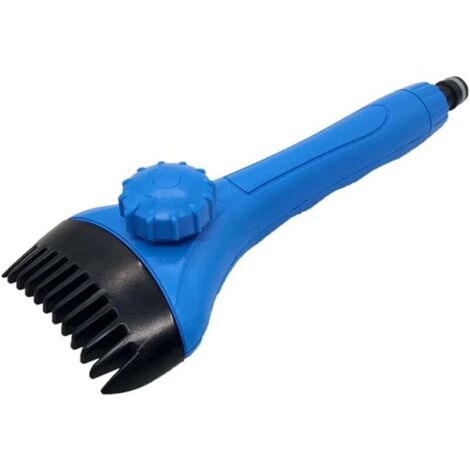 VHUTOU Spazzola Rotonda per Piscina, 43cm/17″Spazzola Piscina con con EZ-Clip, Guanti e Asciugamani, Spazzola per la Pulizia della Piscina per pareti e fondo della piscina(Senza Asta Telescopica