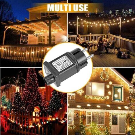 GOEDCH 3 Trasformatori LED 31V 6W Con Timer E 8 Modalità - Adattatori Impermeabili IP44 Per Luci Decorative - 6