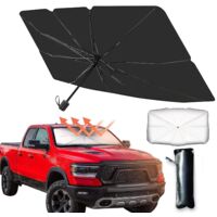 Parasole Auto Pieghevole Per Parabrezza - Ombrello Anti UV 138x75 Cm - Con Apertura Per Specchietto E Custodia - Universale Per SUV E Berline