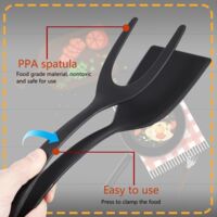 Spatola In Silicone Per Uova, Antiaderente, Con Gancio, Resistente Al Calore, Lunga Spatola Per Alimenti Per Cucinare Frittate, Pancake, Hamburger, Pizza, Bistecca (rosso)