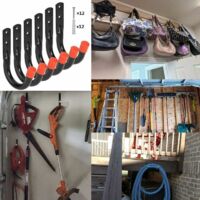 Ganci Da Parete Per Garage - 12 Pezzi Resistenza 20kg Per Attrezzi E Biciclette - Foto 2