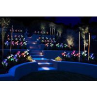 Luci Solari Da Giardino A Forma Di Lucciola - Confezione Da 4 - Petali Iridescenti, Luce Calda 2700K, Impermeabili - Perfette Per Patio E Aiuole