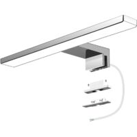 Luce LED Da Bagno Per Specchio 30cm, 6W, 4000K | IP44 Impermeabile, Cromata | Moderna, Per Sopraspecchio, Cucina, Corridoio