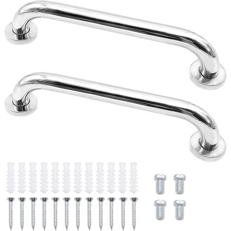 2 Pack Grab Bars for Bathtubs and Showers, Anti Slip Shower Grab Bars Stainless Steel Handle Wall Mounted Safety Bars