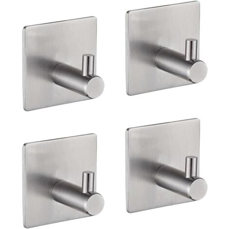 4 Pieces 3M Adhesive Hook, Bathroom Wall, Kitchen Towel Hanger, Picture ...