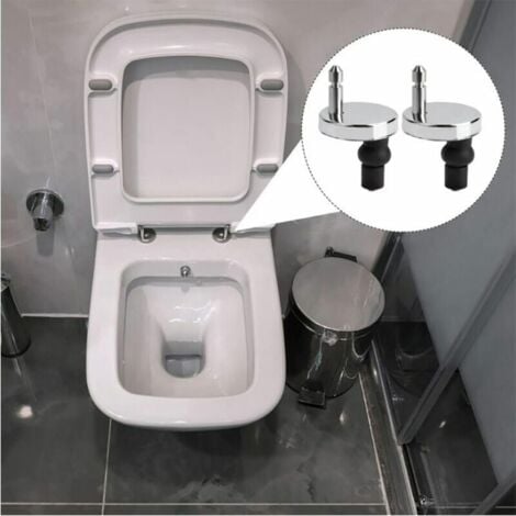 2 set Universal Toilet Seat Bolts and Screws, Toilet Seat Hinge Quick Release Top Hinge Fixings, Easy to Install- Toilet Seat Replacement Parts Kit