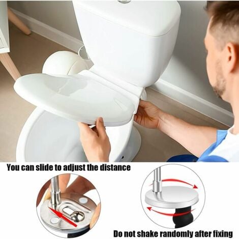 2 set Universal Toilet Seat Bolts and Screws, Toilet Seat Hinge Quick Release Top Hinge Fixings, Easy to Install- Toilet Seat Replacement Parts Kit