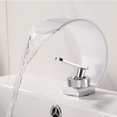 Luxurious Copper Basin Faucet, Hot and Cold Dual Control, Waterfall Flow, Easy Installation - Full Accessories Included