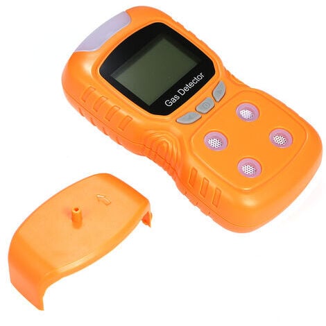 in 1 Gas Detector, with LCD Display, Sound and Vibration Alarm, Orange