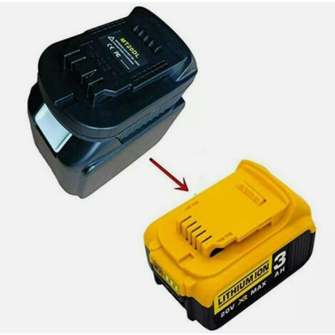 Makita 18V Battery Adapter, Replacement for Makita BL1830 BL1860 BL1815 DCB200, for Dewalt 20V Max Lithium Cordless Power Tool
