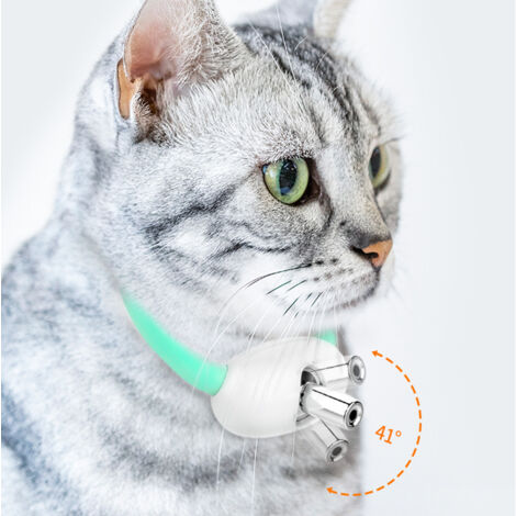 Automatic Cat Toy with LED Light Interactive Cat Toys Indoor Rechargeable Wearable Kitten Collar for Cat