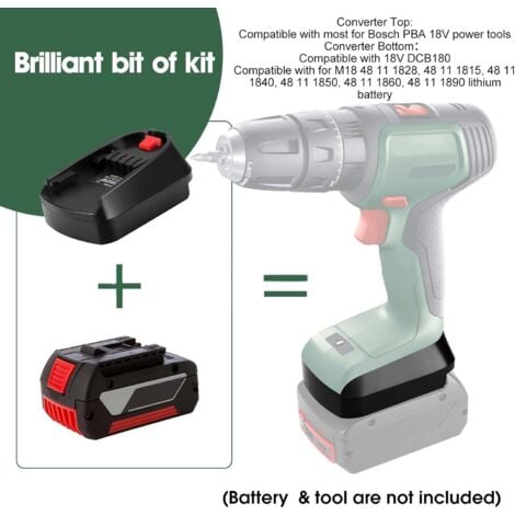 Lithium battery converter, precise ABS safety connector. 18V Lithium Battery Adapter, DM18BSC Bosch C Tool Use, Dewalt to Bosch