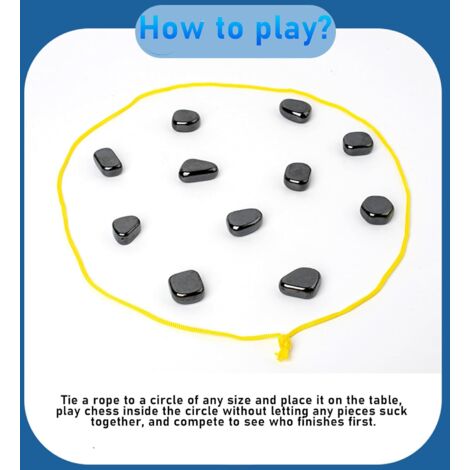 2024 Magnetic Game with String Set, Magnetic Chess Game for Kids and Adults, Multiplayer Strategy Board Game, Magnetic Chess Set for Family Games, Travel,