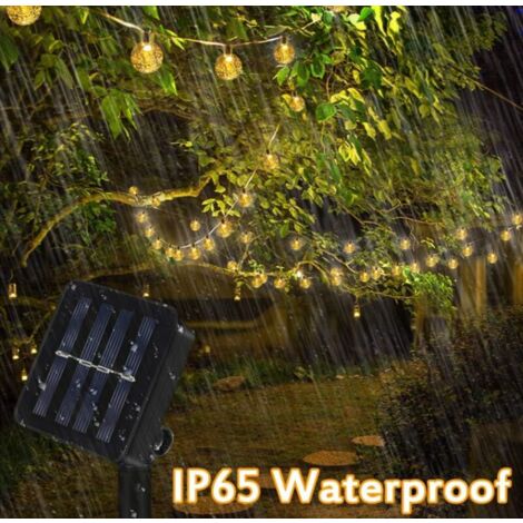 12M 100 LED Solar String Lights Outdoor Warm White with 8 Modes & Waterproof IP65 Decorative Lamp Ideal for Home, Garden, Festival, Christmas Tree