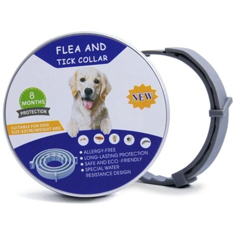 Adjustable Anti-Flea and Tick Collar for Dogs – Waterproof – 8 Months of Effective Protection – Natural Essential Oils