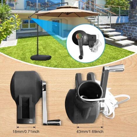 Cantilever Parasol Accessory Crank Handle Replacement Parts Parasol Handle Bracket Parts Set, Crank